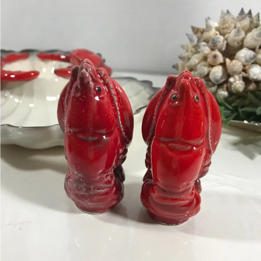 Vintage Brad Keeler of California pottery, Lobsterware Salt and Pepper Shakers - Picture 1 of 14